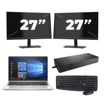 HP ProBook 440 G8 -   i5-11e 16GB  - 256GB  + 2x 27 inch, Computers en Software, Qwerty, Verzenden, Refurbished, 14 inch