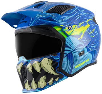 Bogotto Radic Bestia 22.06 Zwart Blauw Geel Jethelm, Jethelm, XXL, Nieuw met kaartje, Overige merken