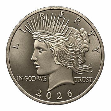 Verenigde Staten. 2026 1 oz Titanium Peace Dollar Round BU