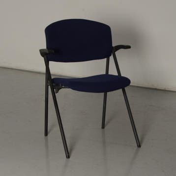 Drabert vergaderstoel, donkerblauw, 4-poot onderstel, Ophalen of Verzenden, Nieuw