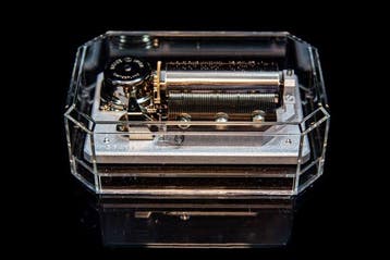 Speeldoos Reuge paperweight presse-Papier music box Carillon