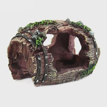 Resin Aquarium Ornaments Decorations Artificial Barrel Cave, Verzenden, Nieuw