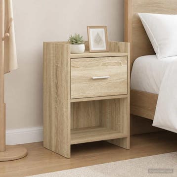 vidaXL Nachtkastjes 2 st Sonoma Eiken 40 x 30 x 60 cm, Minder dan 45 cm, Verzenden, Nieuw, 55 tot 70 cm