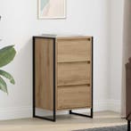 vidaXL Dressoir Ambachtelijk eiken 42 x 36 x 75.5 cm Bewerkt, Huis en Inrichting, Verzenden, Nieuw, Overige houtsoorten, Minder dan 50 cm