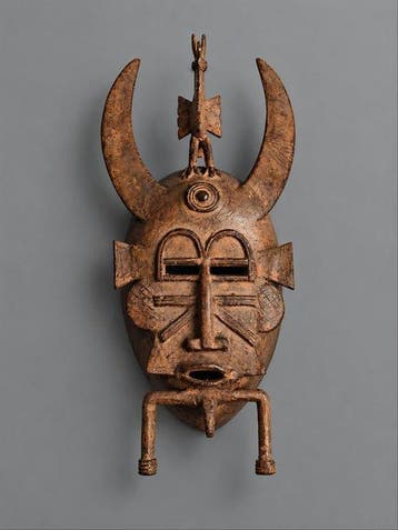 Uitzonderlijk masker - Sénoufo - Ivoorkust (Zonder