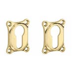 Set van twee PC-plaatjes Bonton messing ongelakt, Verzenden, Nieuw