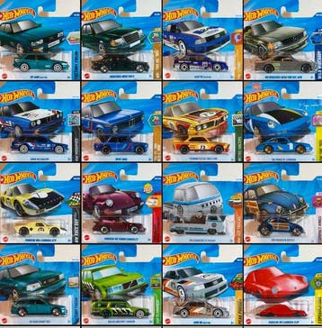 Hot Wheels, Porsche, BMW, Mercedes, Audi, Volkswagen, 1:64 -, Nieuw
