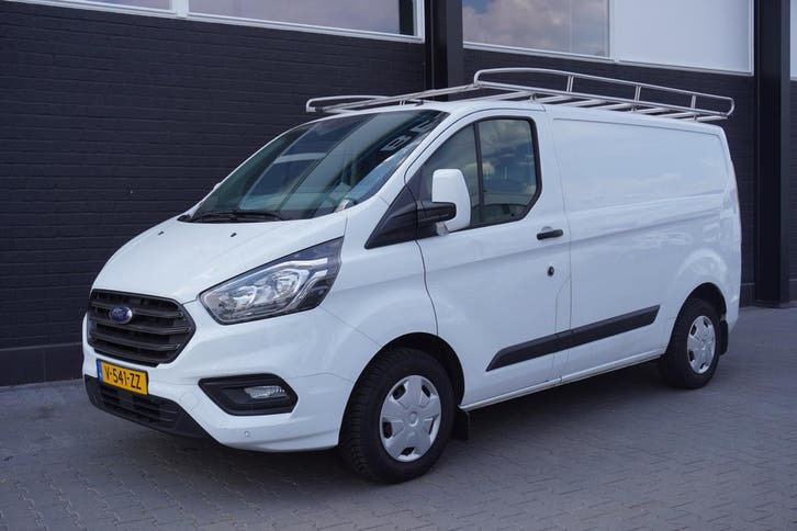 Ford Transit Custom 2.0 TDCI - EURO 6, Auto's, Bestelauto's, Dealer onderhouden, Lease, Zwart, Handgeschakeld, Wit, Financial lease