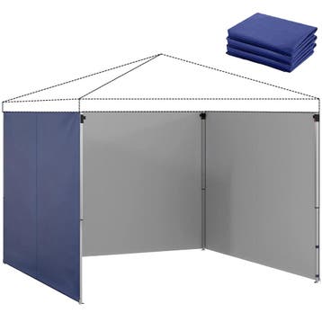 3-delige Set Zijpanelen Met Rits Voor 3 X 3 M Paviljoen, Don, Verzenden