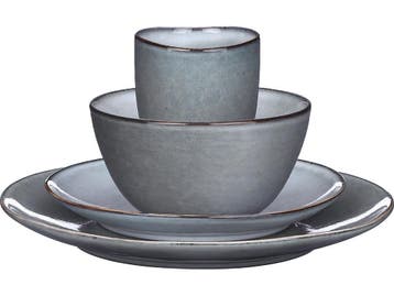 Mica Decorations Tabo Serviesset 4 Persoons - Grijs, Huis en Inrichting, Verzenden, Nieuw