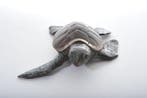 sculptuur, Turtle crawling - 22 cm - Gepatineerd brons