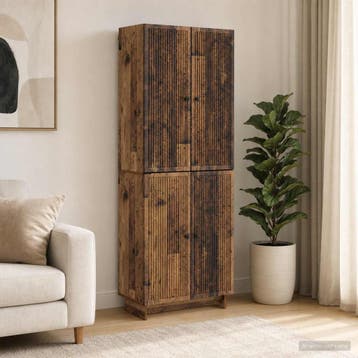 vidaXL Kastenset 2 pcs Oud hout 66 x 34,5 x 90 cm Bewerkt, Verzenden, Nieuw