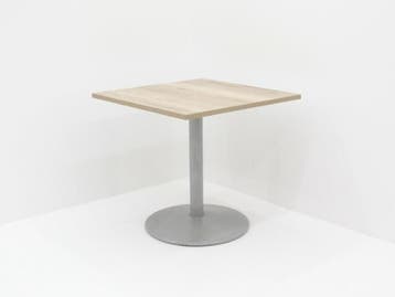 Kantinetafel - 80x80cm (bxd) - halifax eiken - trompetvoet, Ophalen of Verzenden, Gebruikt