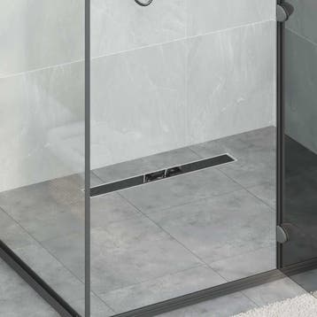 vidaXL Doucheafvoer Glasdeksel met 360° Sifon Zwart 60 cm, Verzenden, Nieuw