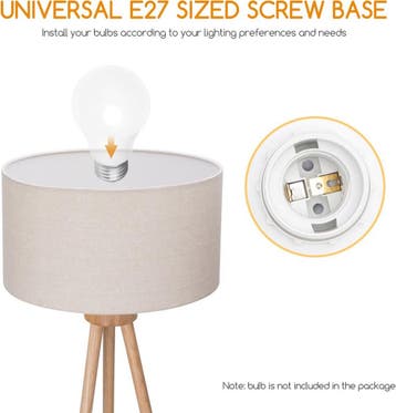 Vloerlamp - Staande lamp - 143 cm - Wit - Aigostar, Huis en Inrichting, Lampen | Vloerlampen, Verzenden, Zo goed als nieuw