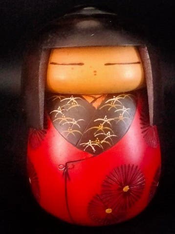 Beeldje - Vintage ssaku (creatieve) kokeshi-pop -
