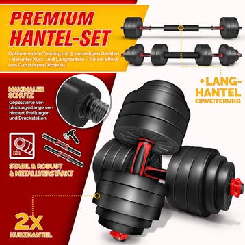 Dumbells set - Gewichten set - Halterset - Verstelbaar - 40, Verzenden, Zo goed als nieuw