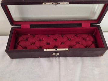 Doos - Leder - Napoleon III-tijdperk, Antiek en Kunst