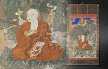 Boeddhistische hangende rol, Kukai (Kobo Daishi) bij
