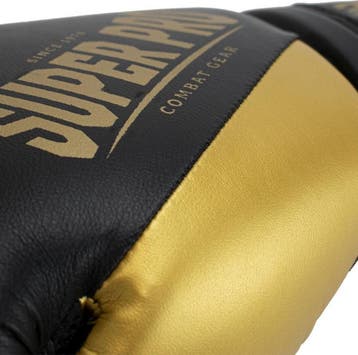 Super Pro Combat Gear ACE (kick)bokshandschoenen Zwart/Goud, Ophalen of Verzenden, Gebruikt