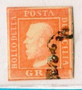 Italiaanse oude staten - Sicilië 1859 - De zeldzame 5 grana, Gestempeld