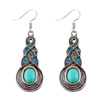 Fako Bijoux - Oorbellen - Tibetaanse Stijl - Turquoise -, Verzenden, Nieuw