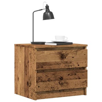 vidaXL Nachtkastjes 2 st 50x40x43.5 cm bewerkt hout oud, Huis en Inrichting, Minder dan 45 cm, Verzenden, Nieuw, Minder dan 55 cm