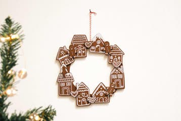 Peperkoekenkrans - Handgeschilderd (Kerst, Sfeer & Stijl), Diversen, Ophalen of Verzenden, Nieuw
