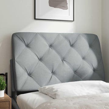 vidaXL Hoofdbordkussen 80 cm stof lichtgrijs, Huis en Inrichting, Verzenden, Nieuw, Grijs, Stof