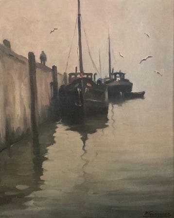 Piet Volckaert (1902-1973) - Utrillo Barbançon ?, Antiek en Kunst, Kunst | Schilderijen | Klassiek