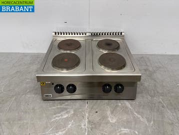 RVS Zanussi 4 Pits Elektrisch Fornuis 80 cm 400V Horeca, Ophalen of Verzenden, Gebruikt