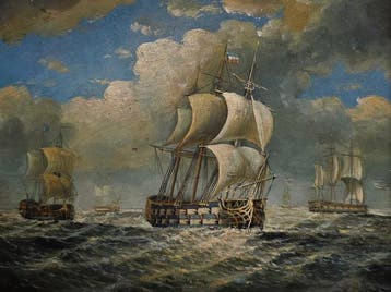 Nederlandse school (XX) - Galeoni in battaglia
