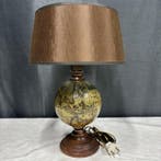Tafellamp - Hout, Metaal - Vintage Wereldbol