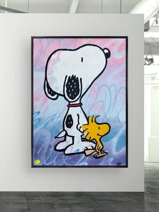 Alessandro Chindamo (1987) - Snoopy and Woodstock, Antiek en Kunst, Kunst | Schilderijen | Modern