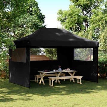 vidaXL Partytent 292 x 440 x 315 cm Zwart Oxford Stof, Tuin en Terras, Partytenten, Verzenden, Nieuw, Partytent