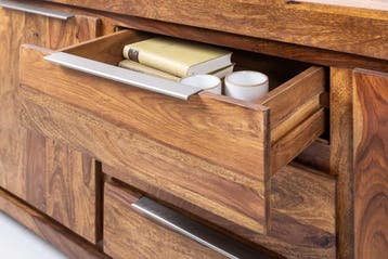 Massives Dressoir MAKASSAR 175cm Sheesham Kommode Palisander, Ophalen of Verzenden, Nieuw