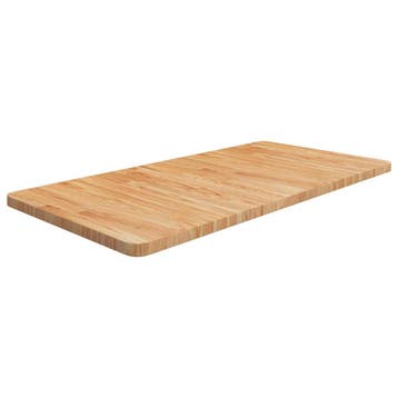 vidaXL Wastafelblad 100x50x2,5cm behandeld massief hout, Huis en Inrichting, Verzenden, Nieuw, Bruin