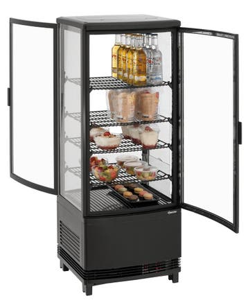 Bartscher Mini-koelvitrine | 98L | 4 Niveaus | Led | 425x425, Ophalen of Verzenden, Nieuw