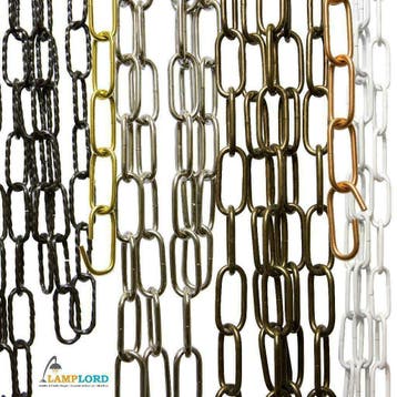 Lampen Ketting: Koper, Chroom, Bruin, Zwart, Wit: Lamplord!, Ophalen of Verzenden