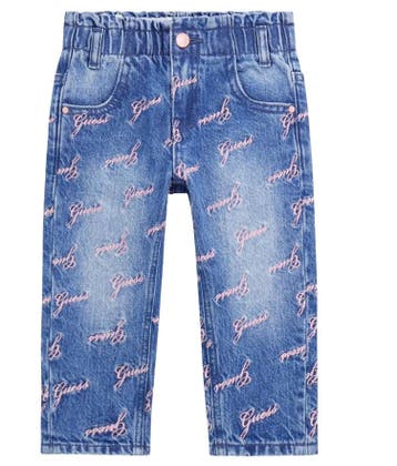 Guess meisjes broek jeans roze - 86 (12-18 maanden), Ophalen of Verzenden, Nieuw