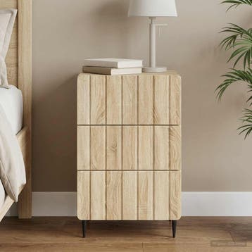 vidaXL Nachtkastje met lade Sonoma Eiken 43x 41 x 68 cm, Minder dan 45 cm, Verzenden, Nieuw, 55 tot 70 cm