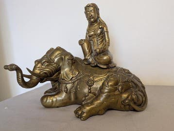 Wierookbrander - Brons - Olifant en Boeddha