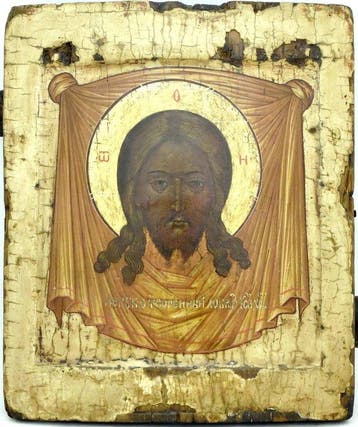 Icoon - Christ Mandylion - Hout