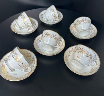 Koffieservies (6) - Porselein - Porselein van Parijs
