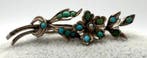 Zonder minimumprijs - Broche Zilver Turquoise -, Sieraden, Tassen en Uiterlijk, Antieke sieraden