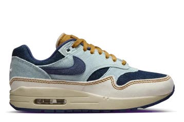 Nike Air Max 1 Aura Midnight Navy Denim • 38.5 39 40 40.5 41, Ophalen of Verzenden, Nieuw, Nike, Sneakers of Gympen