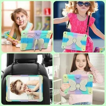 Vlinder Vorm Kickstand Tablet Hoes met Schouderriem voor iPa, Verzenden, Nieuw