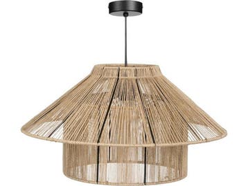 Mica Decorations Elsa - Hanglamp - H28 x Ø50 cm - Jute -, Verzenden, Nieuw