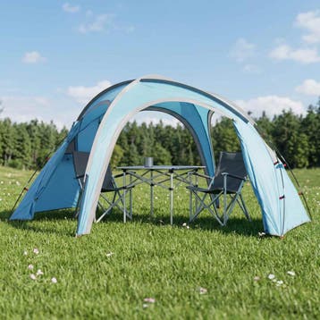 vidaXL Trekkingtent met regenhoes waterdicht 3-persoons, Verzenden, Nieuw, Tot en met 2