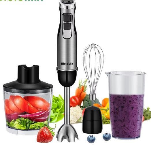 4-in-1 Staafmixer 1200W met Hakmolen en Garde, Zakelijke goederen, Horeca | Keukenapparatuur, Nieuw in verpakking, Verzenden